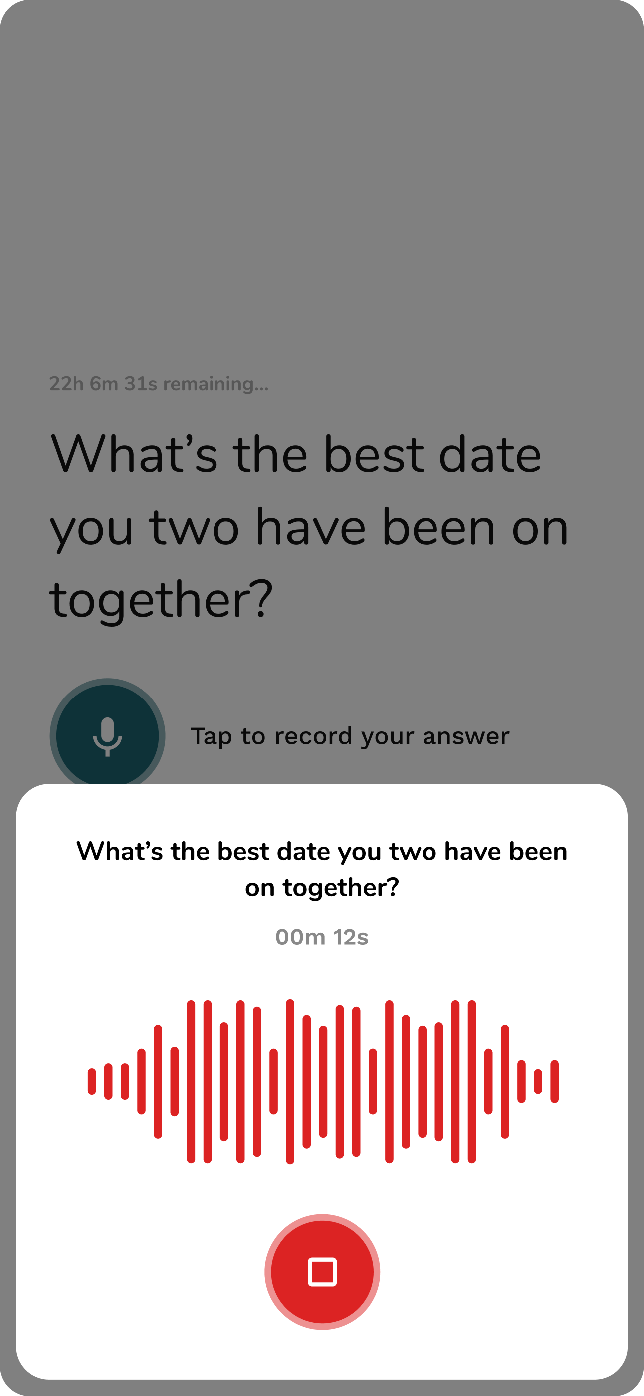 Daily Q's Questions App for Long Distance Couples Screenshot 2